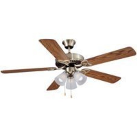 BOSTON HARBOR Boston Harbor CF-78042 Ceiling Fan, Dual Mount, With 3 Light Kit, 52In CF-78042